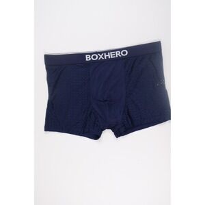BOXHERO Mens Underwear Mesh Boxer Briefs Navy Blue Solid Large NWT